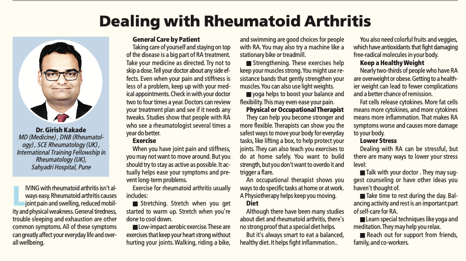 Dealing with Rheumatoid Arthritis